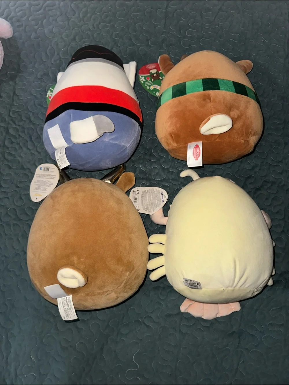 Squishmallows Plush Set - Brown, Cream, Blue, Green